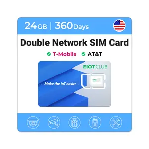 24GB 360DAYS Prepaid SIM Card - Supported AT&T and T-mobile for security camera, GPS tracker, trail cameras, Cellphone, Unlocked loT Devices