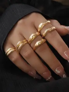 Women's Elegant Minimalist Cuff Rings, Stacking Rings, Elegant Everyday Ring, Stackable Ring, Stackable Finger Rings, Trendy All-match & Exquisite Jewelry for Birthday Gift, Fashion Accessories for Daily Decor