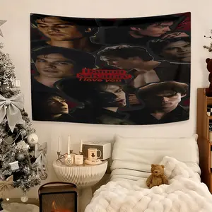 Damon Salvatore Tapestry, Exquisite Patterns, Soft Fabrics, Perfect for Sofa or Bed Decoration, Comfortable Home Decoration, Bohemian Home Decoration