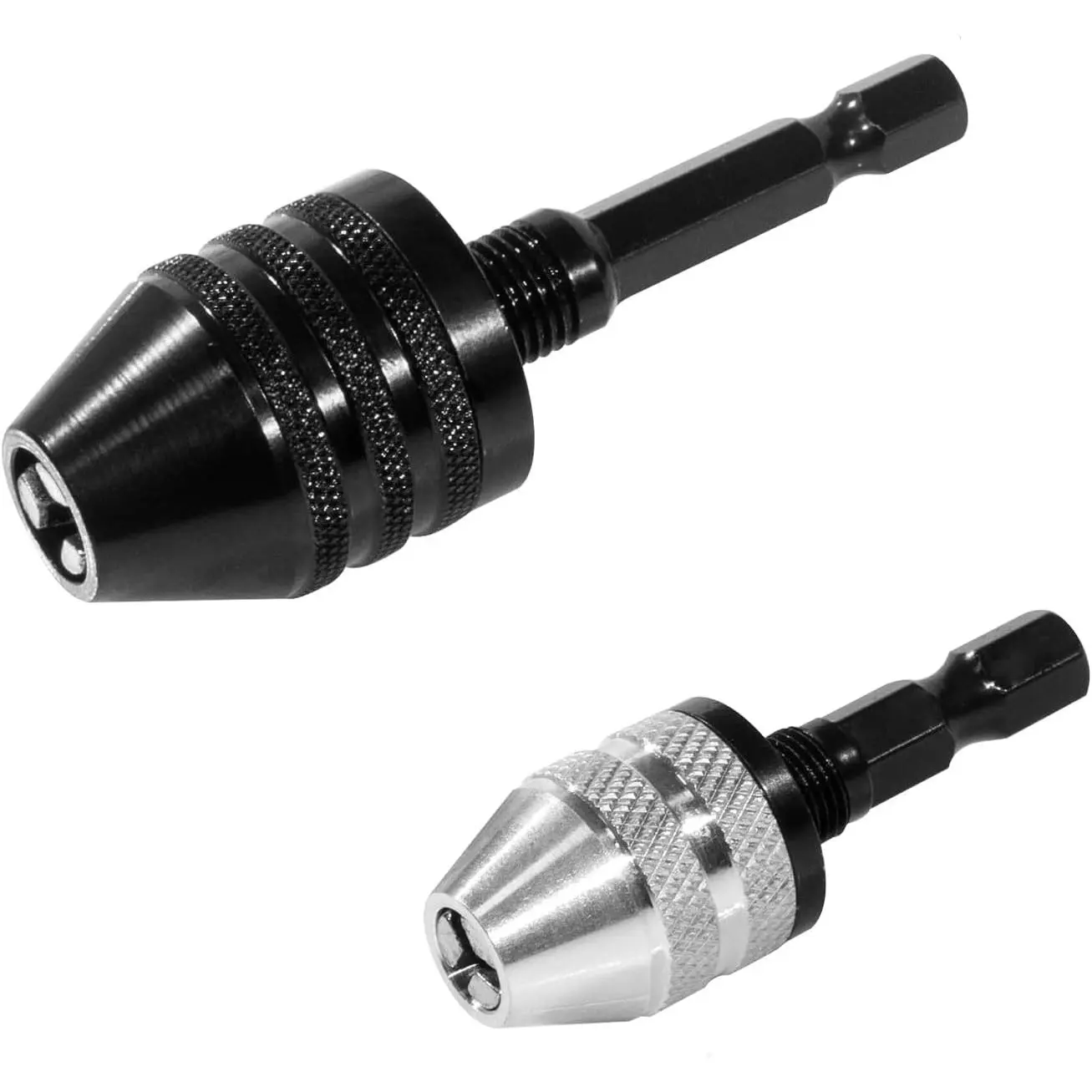 1/4 in Hex Shank Keyless Drill Chuck Quick Change Adapter Converter, Power Tool Accessory for Impact Drill Bits, DIY Projects Hardware with Versatile Compatibility, 1/4 Inch
