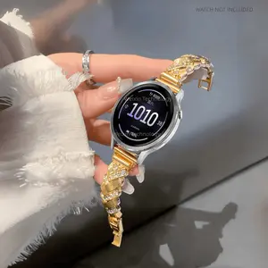 18mm Diamond Metal Watch Band Compatible with Garmin Venu 4/venu 3s 41mm, Quick Release Ladies Luxury Strap, 22mm Metal Band