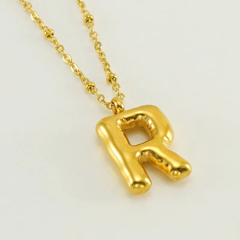 Gold R (with chain)