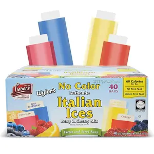 Wyler's Authentic Italian Ice Freeze Pops | No Artificial Colors, Fat-Free, Gluten-Free Frozen Treats | Berry & Cherry Variety Pack (40 Count, 2 oz Bars)