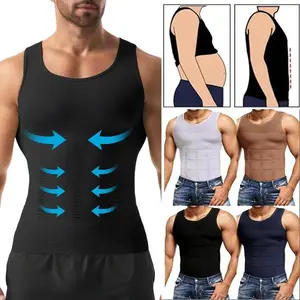 Compression Shirts for Men Slimming Workout Tank Tops Undershirts Vest Sleeveless Shapewear Body Shaper