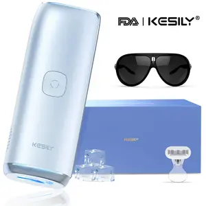 KESILY by OVUTEK Laser Hair Removal IPL for Women and Men, Sapphire Ice-Cooling, Nearly Painless and Permanent Hair Removal Device at Home Comfort