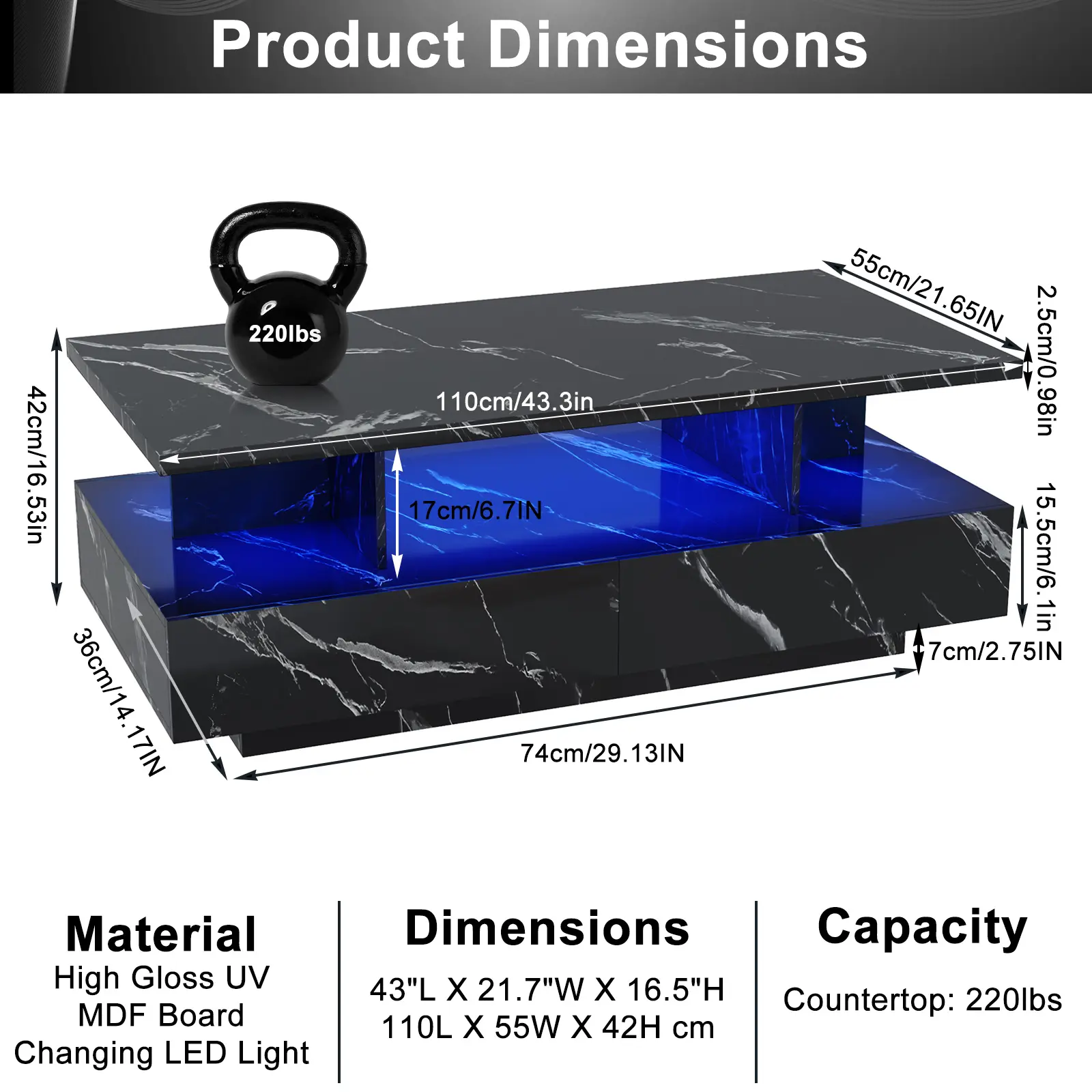 Marbling Black-0503-43" 