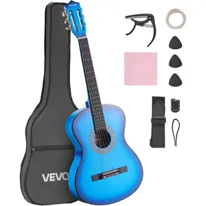 VEVOR Acoustic Guitar, Classical Guitar Starter Kit for Beginners, with Nylon Strings, Basswood Guitar, for Kids Adults Girls Boys Students