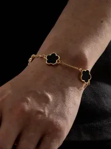 Men's Classic Lucky Clover Bracelet, Bracelet Jewelry, Fashion Design, Daily Wear, Halloween Punk Accessory Gift, 1 Piece Men's Hand Chain