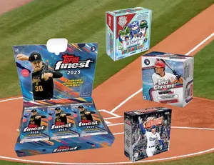 1x 2025 Topps Finest baseball hobby box & 1x 2025 Topps Update Chrome baseball mega box & 1x 2025 Topps Stadium Club baseball mega box & 1x 2026 Topps Series One Celebration mega box- PYT break - 4 total boxes -260409-2
