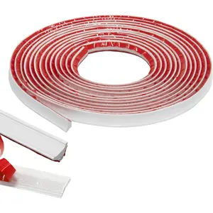 Trim Strip Wall Moulding Trim, 1/2 in x16 Ft Peel and Stick Trim for Wall Corner Deco, Ceiling, Backsplash Tile Edge, Countertops, Baseboard,(White)