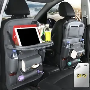 Car Backseat Organizer with Tablet Holder,6 Storage Pockets Car Storage (Pink Black Khaki Grey Red)