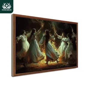 Wooden Hanging Painting, Coven Element Wooden Painting Decor, Wall Art Decoration for Home Farmhouse Living Room Office Studio Cafe Coffee Shop Bar Club, Ornaments, Indoor Decoration