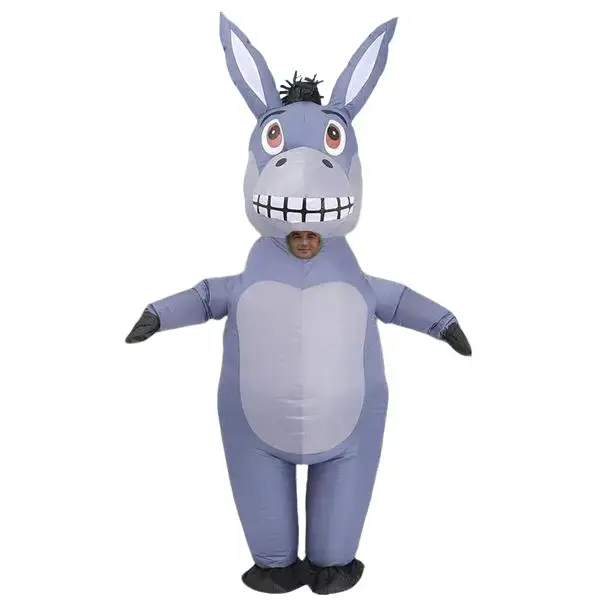 Inflatable Donkey Costume for Adults Funny Animal Halloween Costume Party Cosplay Blow Up Donkey Suit Oversized Man