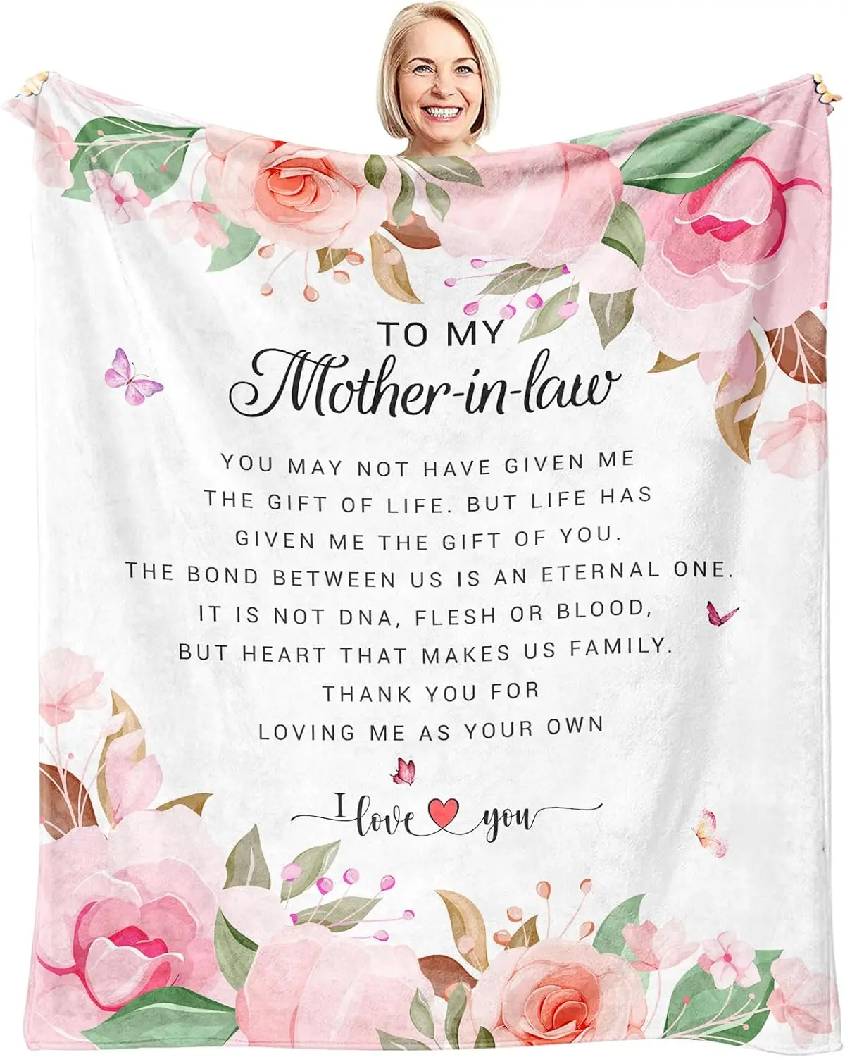 [SummerVibes] Mother in Law Gifts Christmas, Mother in Law Gifts from Daughter in Law/Son in Law, Mother in Law Xmas Gift Throw Blanket