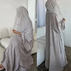 Women’s Abaya Dresses, Jalabiya Embroidery, Ramadan/Eid, Muslim, Morocco, Dubai Abayas, Party Kaftan, Islamic Arab Style, Long Robe, Modest Caftan
