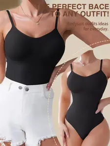 Fitness women's training body shaper with adjustable shoulder straps and high strength crotch opening