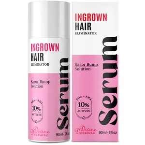 Divine Derriere Ingrown Hair Treatment 90ml - Razor Bump Solution with BHA AHA 10% Actives for Smooth Skin Post Waxing for ingrown hairs, razor bumps and razor burns Daily Body Care Post Wax Waxing