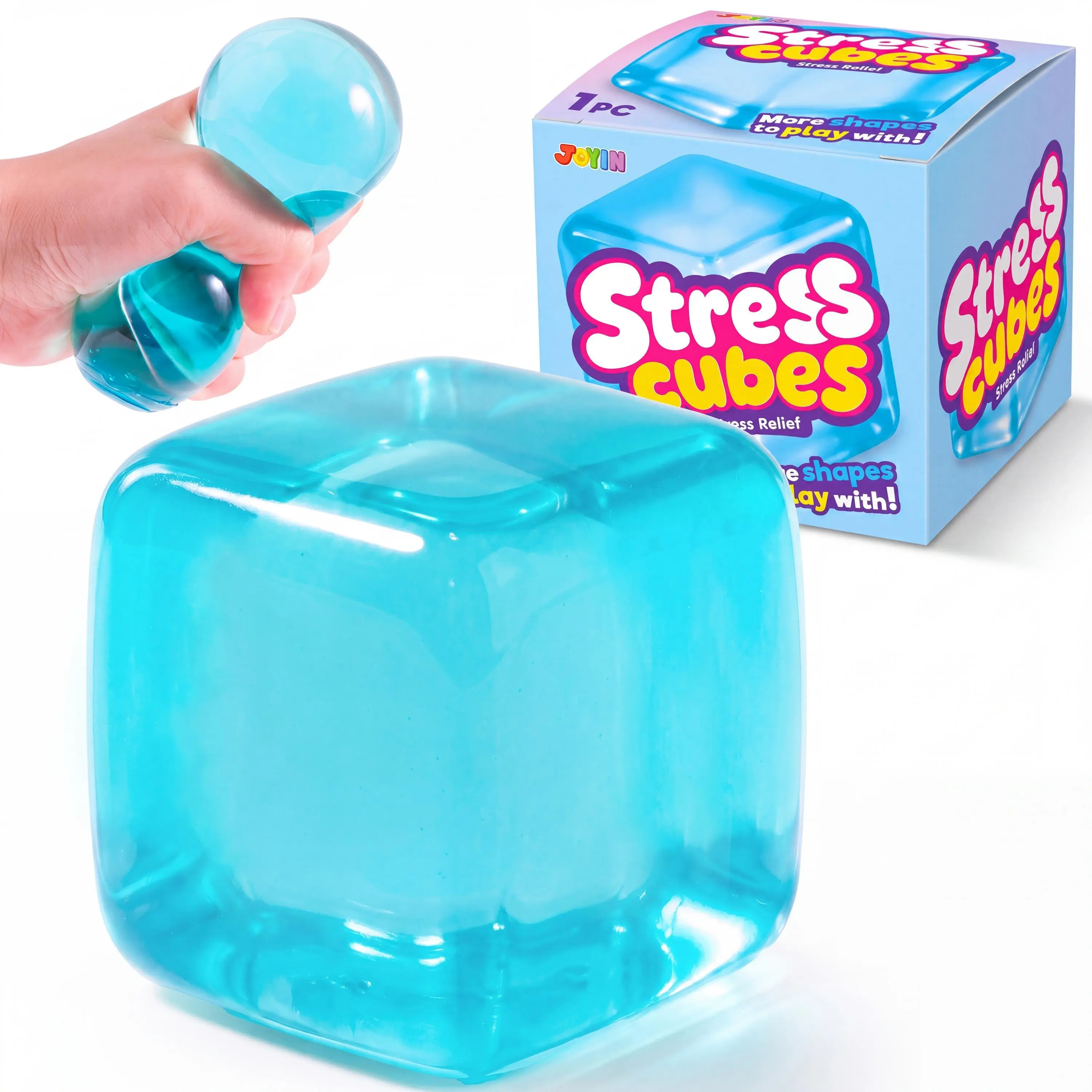 <Auction>JOYIN Blue Slow Rising Cube Stress Relief Toy