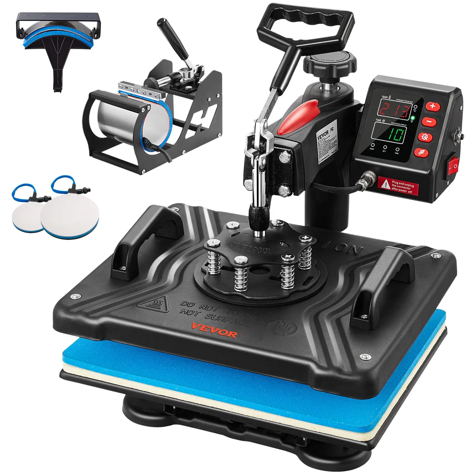 【Summerfinds】VEVOR  Heat Press, 5 in 1 Heat Press 12x15 Machine Machine, Digital Precise Temperature Control, Clamshell Sublimation Transfer Printer Fast Heat-up, Vinyl Heat Press for Mug Cup T-Shirt Plate, 900W