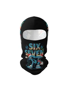 1 piece 67 Meme Gen Alpha Slang Full Face Mask Riding Masks Breathable Windproof Knitted Design for Outdoor Sports and Skiing Outdoor Sports Mask Bold Graphic Design