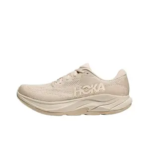 Oatmeal Breathable Mesh Low-Top Running Shoes with Matching Cushioned Midsole and Rubber Outsole
