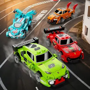 Compatible Lego Four-Grid Spring Car Building Blocks, Educational Toy Model, Boy's Car Puzzle Piece, Model Car Kit, Model_xinghao 8854