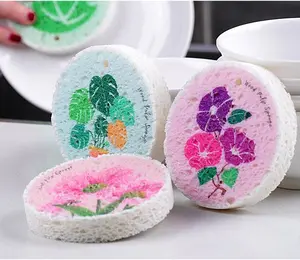 Friendly Wood Pulp Cellulose Scrubber Pads | Scratch-Free, Super Absorbent & Expandable Dish Sponges for Kitchen, Cookware, Sink & Bathroom