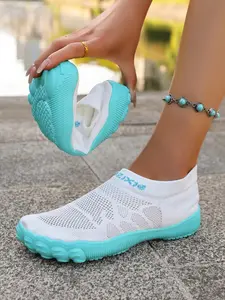 Women's Solid Color Breathable Quick Drying Water Shoes, Casual Comfortable Sports Shoes for Outdoor Beach Creek, Five Finger Shoes for Women & Girls, Hiking Water Shoes, Water Aqua Shoes