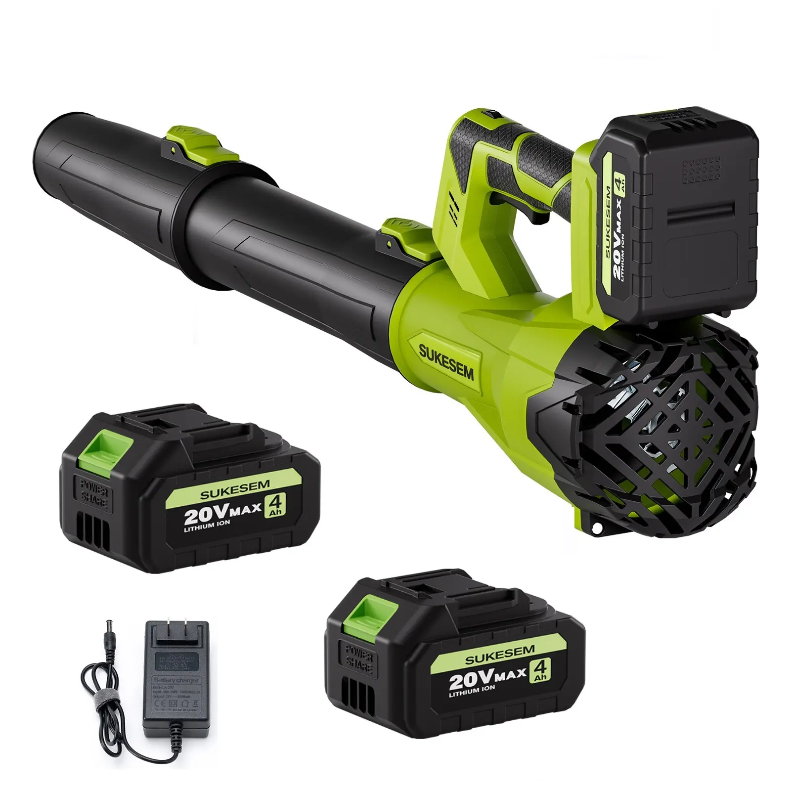 Cordless electric leaf blower/snow blower - maximum power of 26000 RPM, 2 x 4.0Ah battery, lightweight handheld, can efficiently remove leaves and snow, powerful performance, used for cleaning leaves, debris, and snow in gardens and courtyards