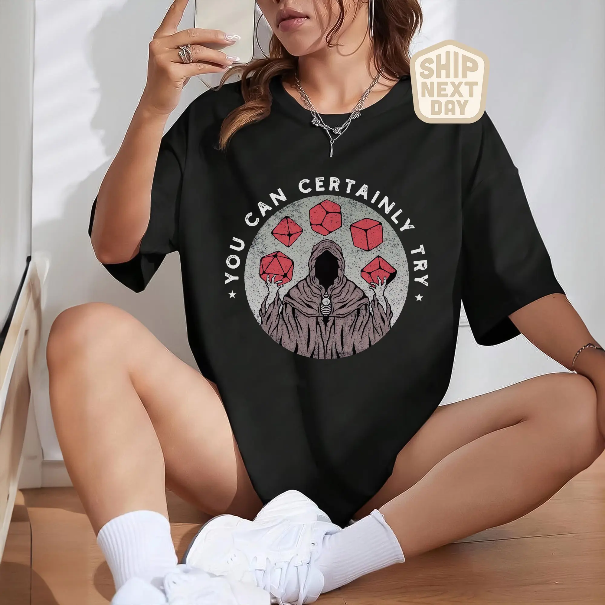 You can certainly try Shirt, DM, Dnd gift, GM, Dungeons & Dragons, Dice, Natural 20, Gift For D&D fans