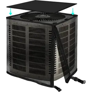 Air Conditioner Cover for Outside Unit,  Seasons Full Mesh AC Cover with Detachable  Top, Winter AC Unit Covers Outdoor Against Cottonwood, Leaves, Snow (35.4" x 35.4" x 39.4")