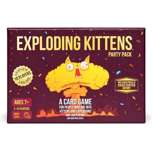 Exploding Kittens Party Pack - Fun Card Game for 2-10 Players, Ages 7+ - Quick 15 Minute Gameplay - Perfect for Family Gatherings & Parties - Enjoy Laughter and Strategy with Friends and Family!