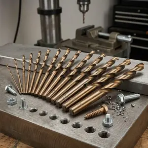 Professional M35 Cobalt Drill Bit Set 13/15 Pcs, High-Speed Steel Power Drill Bits for Wood & Metal, Heat-Resistant Tools, 1.5-10mm Precision Sharp Bits for DIY, Auto Repair & Heavy-Duty Use