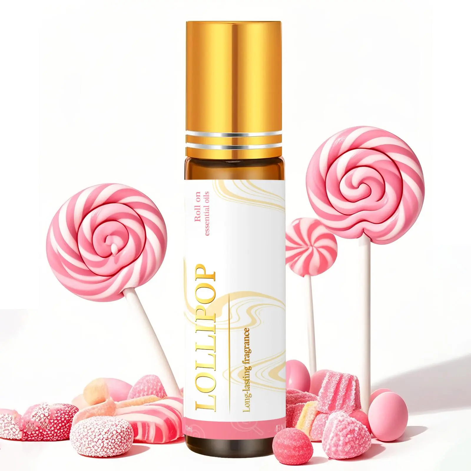 10ML Lollipop Roll-on Aromatherapy Essential Oil, Roll on Oils, Therapeutic Long-lasting Fragrance Body Oil for Massage, Diffuser, Home Decor & Gift, Healthcare, Wellness