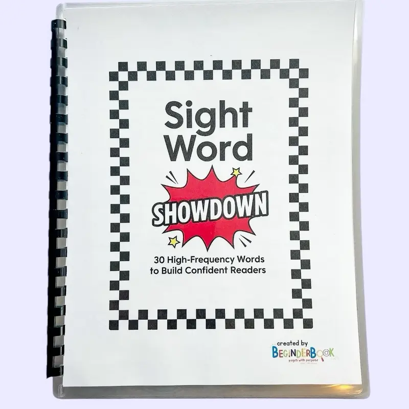 Sight Word Showdown Interactive Workbook for Pre-K Kindergarten & Early Readers 30 High-Frequency Words Clap Trace Write Read Activities