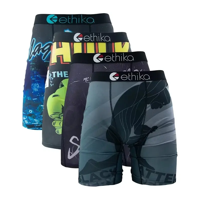 Men Gift Choice | 3 Pack Breathable Compression Boxer Briefs, Athletic Underwear for Running, Fitness, Workout & Swimming