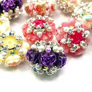5pcs Beauty Takes Time to Bloom Fancy Beads - Rose Shaped Beads for Jewelry DIY Making & Crafting Supplies
