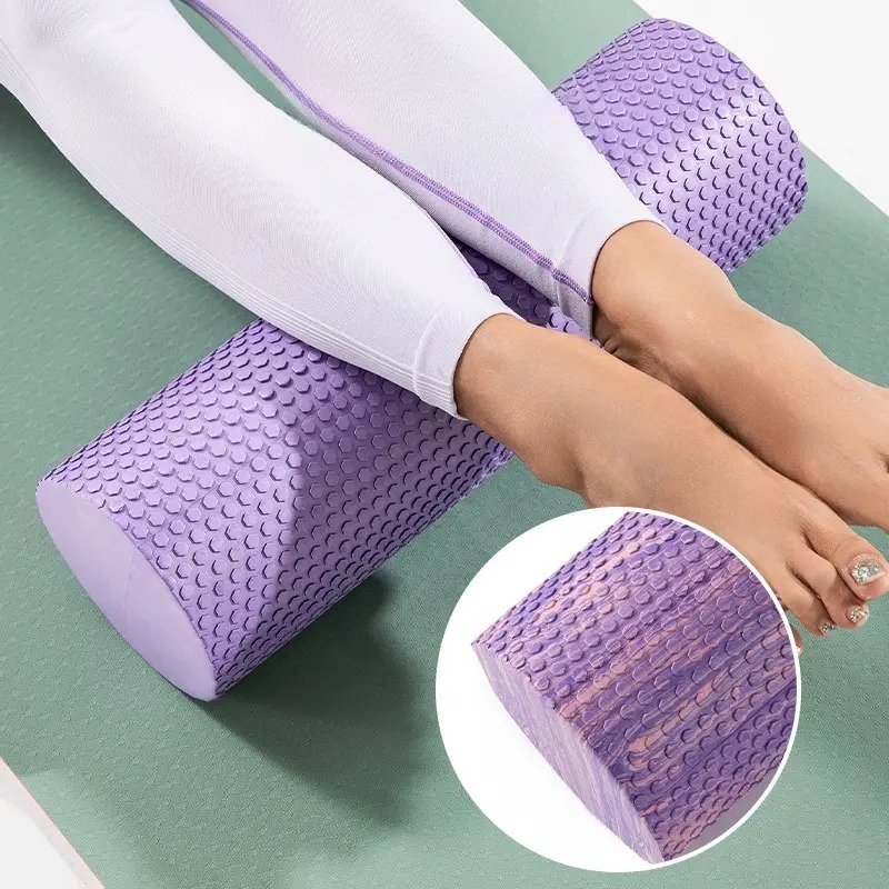 Yoga Foam Roller – Pilates Roller Foam, Exercise Equipment for Home, Pilates Equipment for Home Workouts, Round EVA Foam Roller for Core Training, Ab Workout, Balance & Flexibility – Home Gym Fitness Equipment, Fitness Tool for Men Women