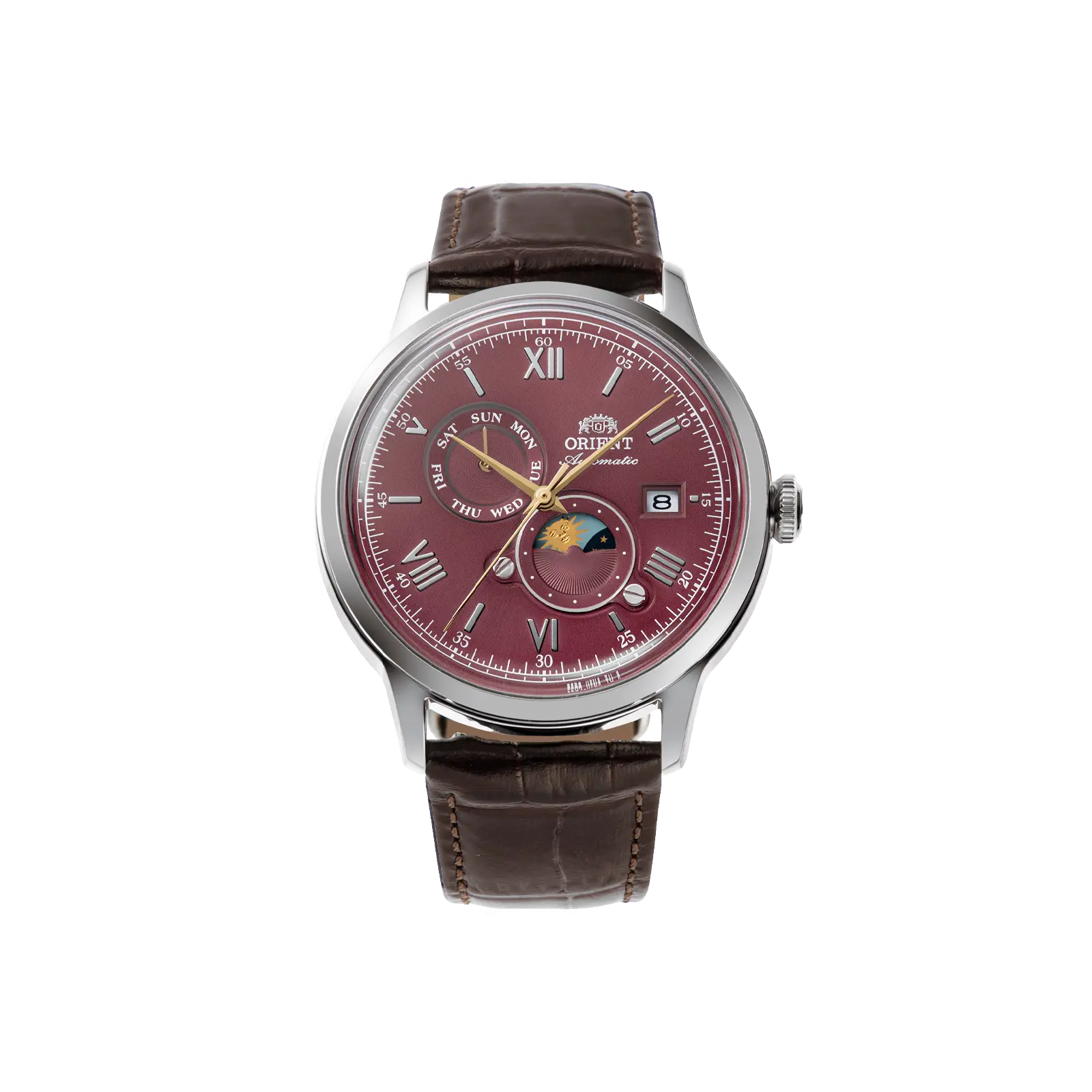 Orient Bambino Version 9 Men's Automatic Dress Watch - Automatic Watches, 41.5mm Case, Red Dial, Stainless Steel Wristwatch RA-AK0807R30B