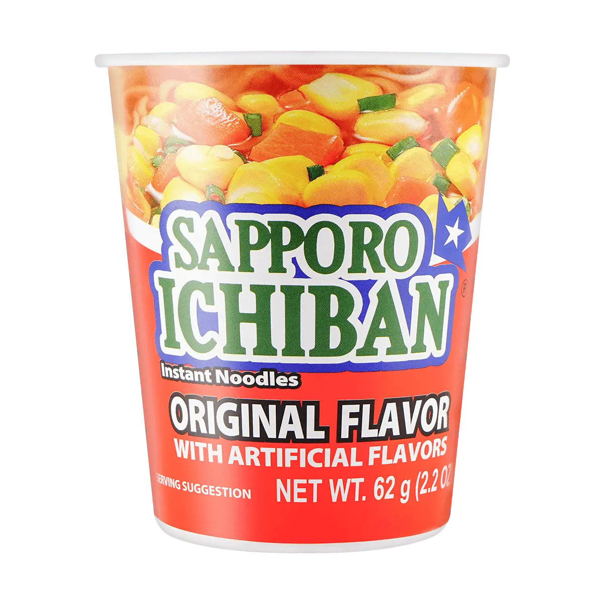 SANYO FOODS Ichiban Instant Ramen Original Flavor 62g - Authentic Japanese Cup Noodles