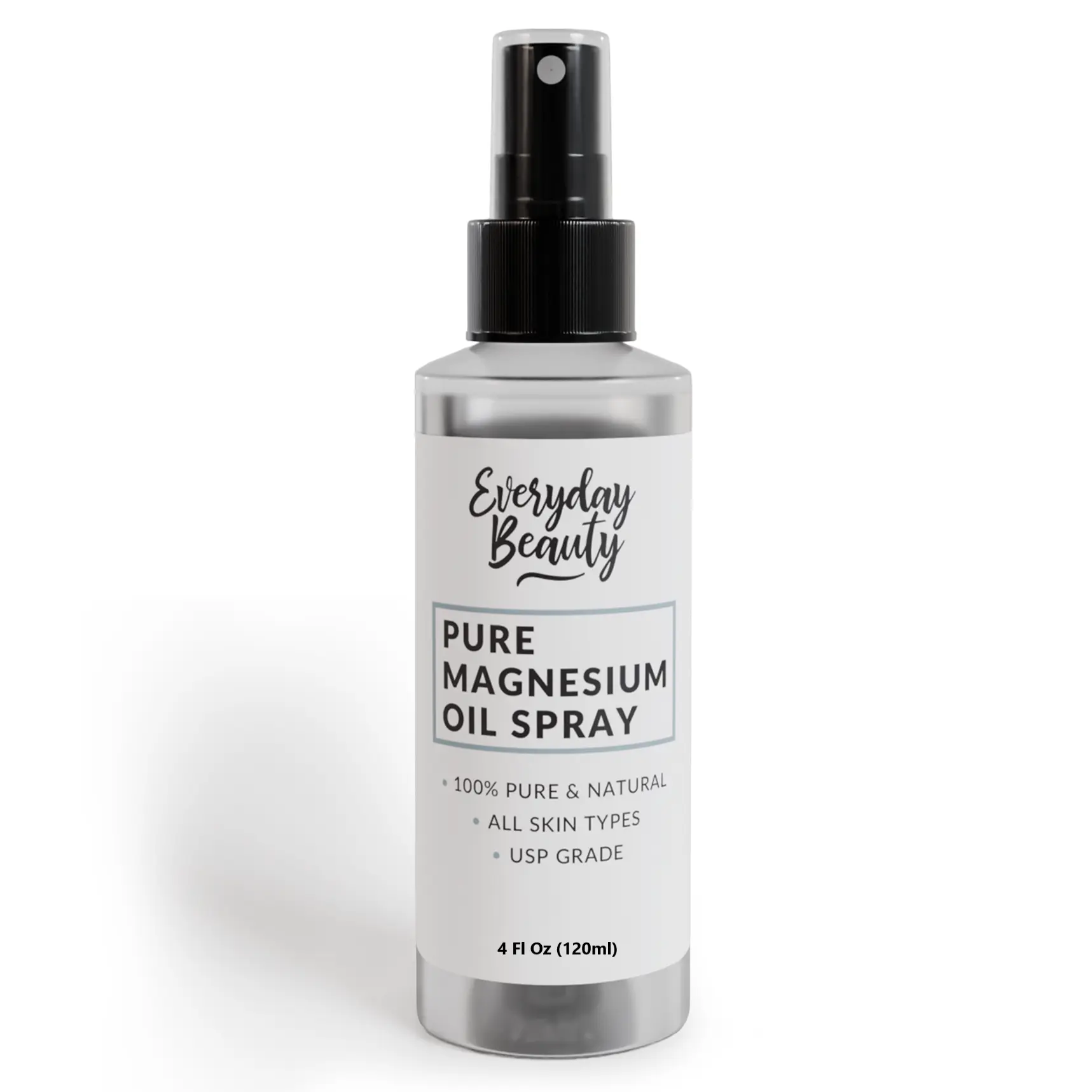 Pure Magnesium Oil Spray – Magnesium Oil for Feet & Body – USP Grade – Fast Absorbing, Non-Greasy -4 Fl Oz