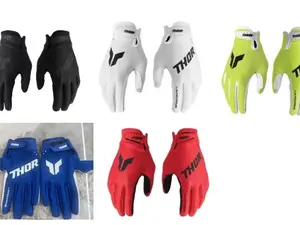 THOR RACING GLOVES BLACK/WHIT/BLUE/RED/HI VIS