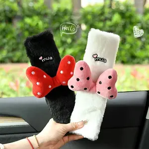 Cute Bow Car Seat Belt Shoulder Pad, Anti-Chafe Clothing, Vehicle Safety Strap Protector Cover, Decorative Gift for Women, Girly Car Accessories, Car Interior Decoration