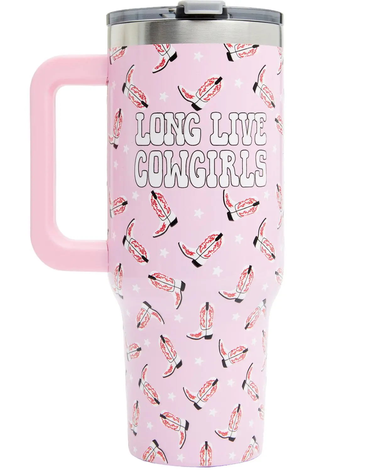 Boot Barn Unisex 40Oz Long Live Cow Tumbler With Handle - Bb-40Th-Ds821