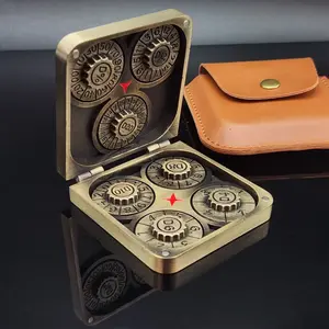 7-In-1 Rpg Dnd Metal Dice, Portable Dragon Design, Perfect Gift for Roleplaying Fans, Compatible with Dungeons & Dragons