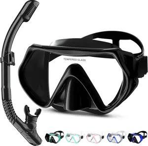 Adult Snorkeling Mask Set | Dry Top & Semi-Dry Snorkel Options | Anti-Fog Diving Mask
