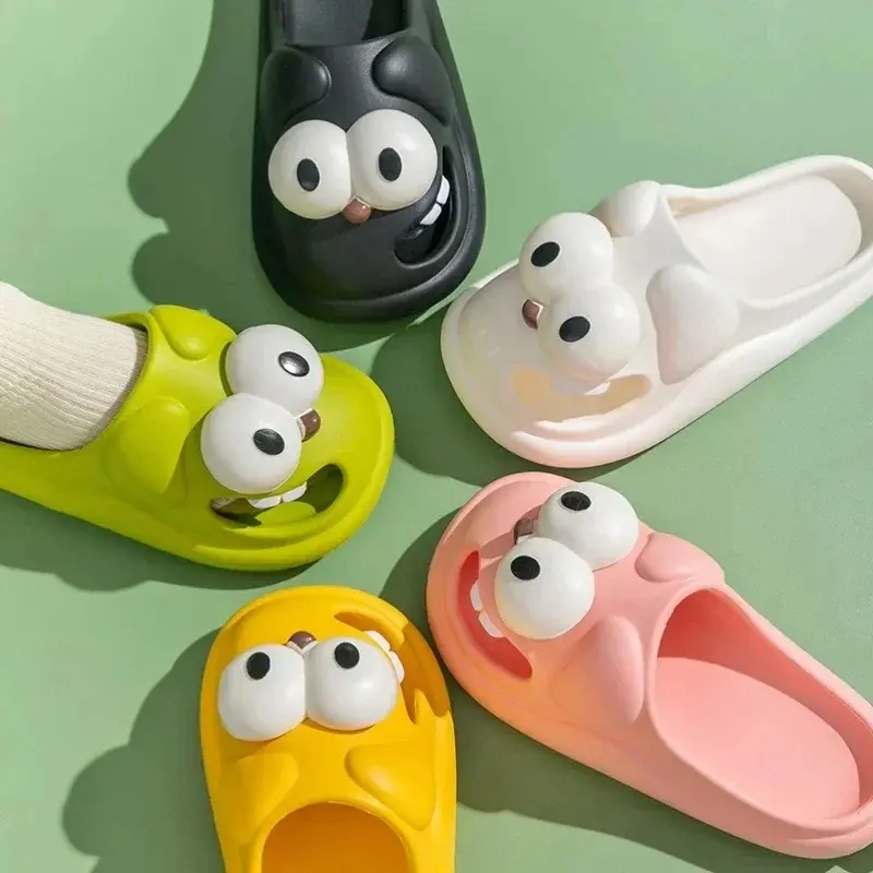 Cute Big Eye Cartoon Clogs Funny Slip On Slippers Casual Indoor Outdoor Shoes