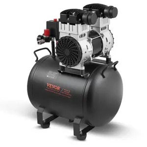 fathersdaygift  VEVOR Air Compressor, 10 Gallon Steel Tank, 2HP 5.3 CFM90 PSI Oil Free Air Compressor Max. 125PSI Pressure, 78dB Ultra Quiet Portable Compressor, for Auto Repair, Tire Inflation, Spray Painting