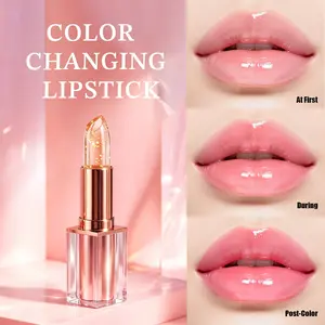 1PC Color Changing Lipstick, Temperature-Sensitive, Smooth, Moisturizing Hydrating Lip Balm, Relieves Dry Lips, Nourishes Lips, Evenly Brightens Lip Color, Daily