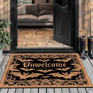 Halloween Home Decorative Welcome Mat, Bat Print Design, Unique Creative Living Room Bedroom Hallway Rug, Soft Non-Slip Carpet